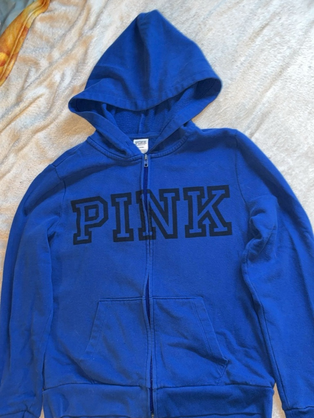 PINK Victoria's Secret Blue Zip-Up Hoodie